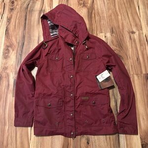 Outback Trading Co Berry Oilskin Jacket Women’s Size S Hooded Waterproof NWT